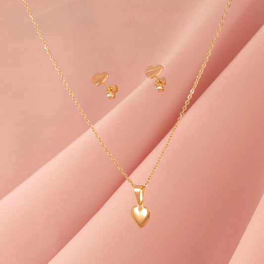 Aros + Dije y Aretes Corazón 40501 - 23070 - 33568